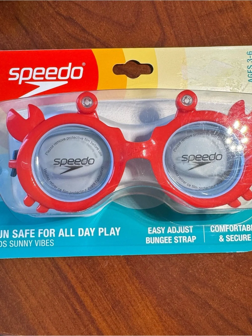 Speedo Kids Lime Green Sunglasses & Red Crab Swim Goggles Set